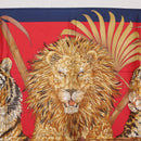 Salvatore Ferragamo Lion Scarf Silk Black Auth am13214V-3