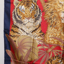 Salvatore Ferragamo Lion Scarf Silk Black Auth am13214V-5