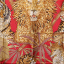 Salvatore Ferragamo Lion Scarf Silk Black Auth am13214V-6