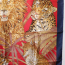 Salvatore Ferragamo Lion Scarf Silk Black Auth am13214V-7