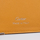 Cartier Card Case Leather Bordeaux Silver Auth am13216V-13