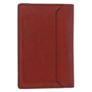 Cartier Card Case Leather Bordeaux Silver Auth am13216V-3