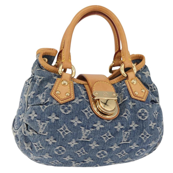 LOUIS VUITTON Monogram denim Preity Hand Bag Blue M95020 LV Auth am13218V