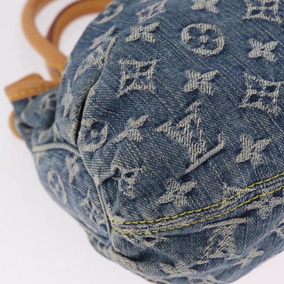 LOUIS VUITTON Monogram denim Preity Hand Bag Blue M95020 LV Auth am13218V