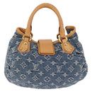 LOUIS VUITTON Monogram denim Preity Hand Bag Blue M95020 LV Auth am13218V-3