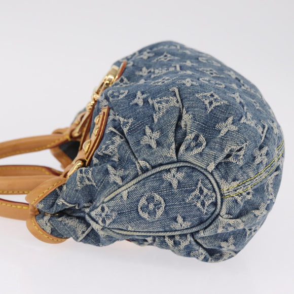 LOUIS VUITTON Monogram denim Preity Hand Bag Blue M95020 LV Auth am13218V