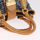 LOUIS VUITTON Monogram denim Preity Hand Bag Blue M95020 LV Auth am13218V-7