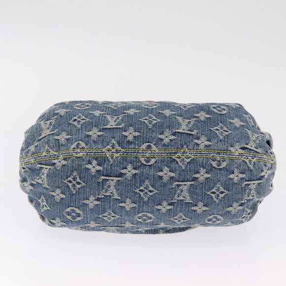 LOUIS VUITTON Monogram denim Preity Hand Bag Blue M95020 LV Auth am13218V