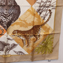 Salvatore Ferragamo Leopard Scarf Silk Beige Auth am13219V-10