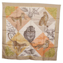Salvatore Ferragamo Leopard Scarf Silk Beige Auth am13219V-11