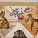 Salvatore Ferragamo Leopard Scarf Silk Beige Auth am13219V-3