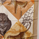 Salvatore Ferragamo Leopard Scarf Silk Beige Auth am13219V-7