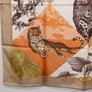 Salvatore Ferragamo Leopard Scarf Silk Beige Auth am13219V-8