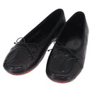 CHANEL COCO Mark Cambon Line Pumps Leather 35 Black CC Auth am13223SAM-1