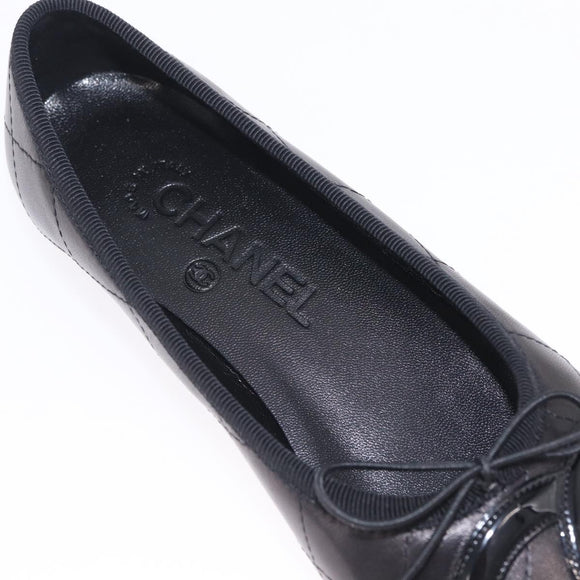 CHANEL COCO Mark Cambon Line Pumps Leather 35 Black CC Auth am13223SAM