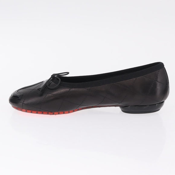 CHANEL COCO Mark Cambon Line Pumps Leather 35 Black CC Auth am13223SAM