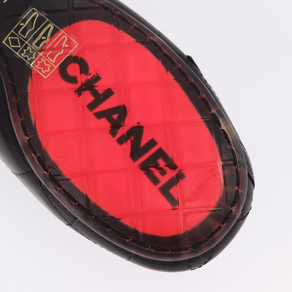 CHANEL COCO Mark Cambon Line Pumps Leather 35 Black CC Auth am13223SAM