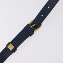 Saint Laurent YSL logo All Over Pattern Bag Leather Navy Gold Auth am13224V-9