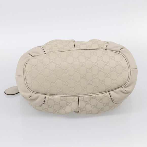 GUCCI GG Canvas Guccissima Hand Bag Leather 2way Ivory Gold 247902 Auth am13226V