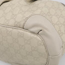 GUCCI GG Canvas Guccissima Hand Bag Leather 2way Ivory Gold 247902 Auth am13226V-11