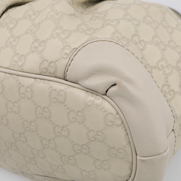GUCCI GG Canvas Guccissima Hand Bag Leather 2way Ivory Gold 247902 Auth am13226V