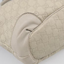 GUCCI GG Canvas Guccissima Hand Bag Leather 2way Ivory Gold 247902 Auth am13226V-12
