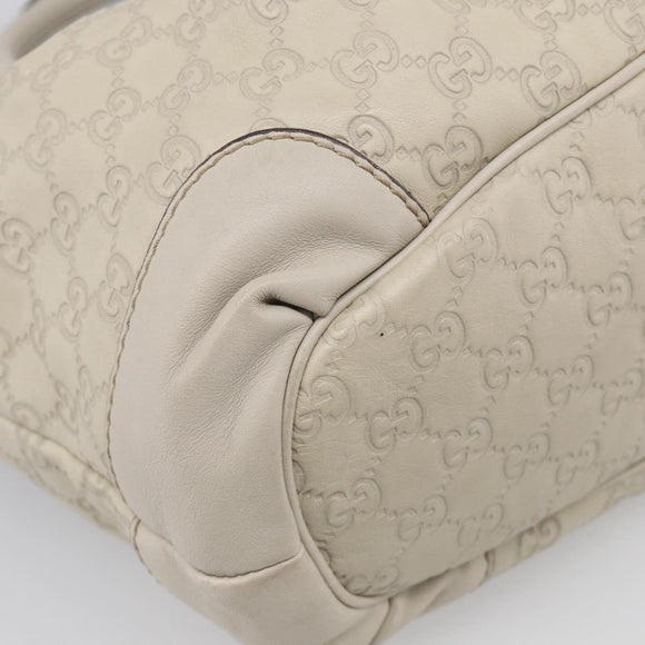 GUCCI GG Canvas Guccissima Hand Bag Leather 2way Ivory Gold 247902 Auth am13226V