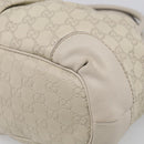 GUCCI GG Canvas Guccissima Hand Bag Leather 2way Ivory Gold 247902 Auth am13226V-13