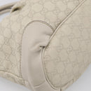 GUCCI GG Canvas Guccissima Hand Bag Leather 2way Ivory Gold 247902 Auth am13226V-14