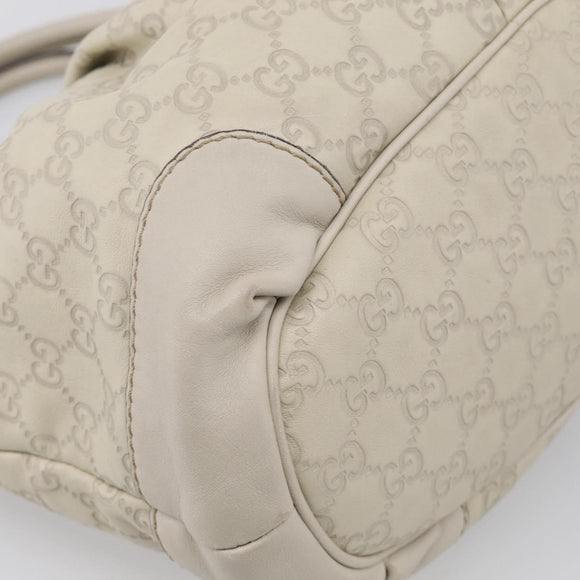 GUCCI GG Canvas Guccissima Hand Bag Leather 2way Ivory Gold 247902 Auth am13226V