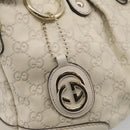 GUCCI GG Canvas Guccissima Hand Bag Leather 2way Ivory Gold 247902 Auth am13226V-15