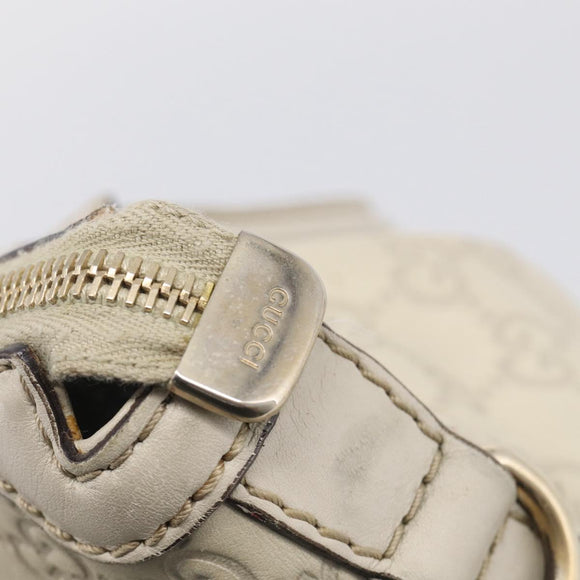 GUCCI GG Canvas Guccissima Hand Bag Leather 2way Ivory Gold 247902 Auth am13226V