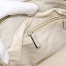 GUCCI GG Canvas Guccissima Hand Bag Leather 2way Ivory Gold 247902 Auth am13226V-22