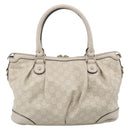 GUCCI GG Canvas Guccissima Hand Bag Leather 2way Ivory Gold 247902 Auth am13226V-3