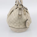 GUCCI GG Canvas Guccissima Hand Bag Leather 2way Ivory Gold 247902 Auth am13226V-4