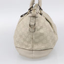 GUCCI GG Canvas Guccissima Hand Bag Leather 2way Ivory Gold 247902 Auth am13226V-5