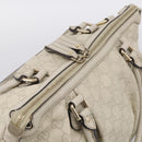 GUCCI GG Canvas Guccissima Hand Bag Leather 2way Ivory Gold 247902 Auth am13226V-6