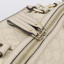GUCCI GG Canvas Guccissima Hand Bag Leather 2way Ivory Gold 247902 Auth am13226V-7