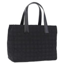 CHANEL New Travel Line MM Tote Bag Nylon Black Gold CC Auth am13230V-1