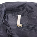 CHANEL New Travel Line MM Tote Bag Nylon Black Gold CC Auth am13230V-20