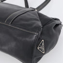 PRADA Shoulder Bag Leather Black Silver Auth am13232V-12