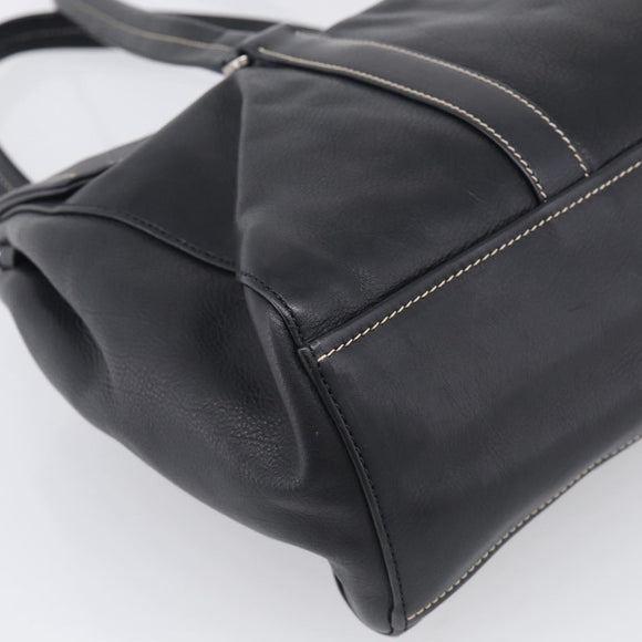 PRADA Shoulder Bag Leather Black Silver Auth am13232V
