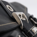 PRADA Shoulder Bag Leather Black Silver Auth am13232V-16