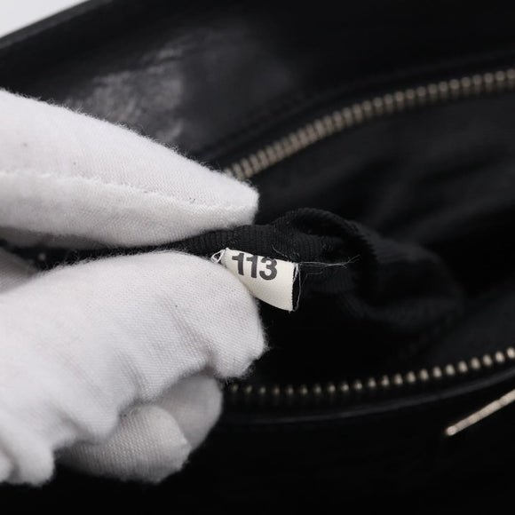 PRADA Shoulder Bag Leather Black Silver Auth am13232V