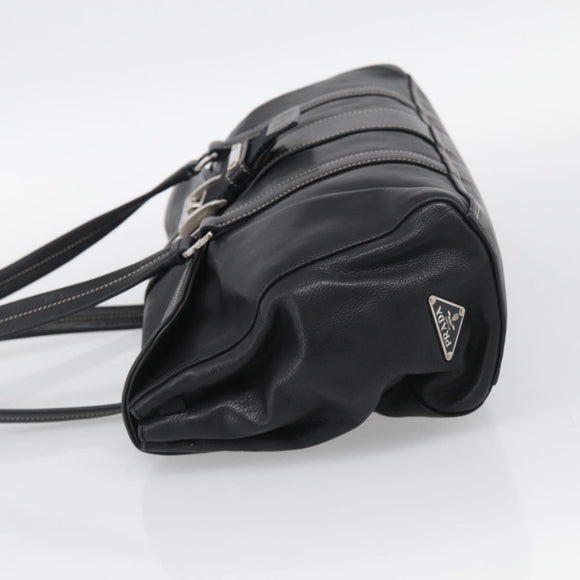 PRADA Shoulder Bag Leather Black Silver Auth am13232V