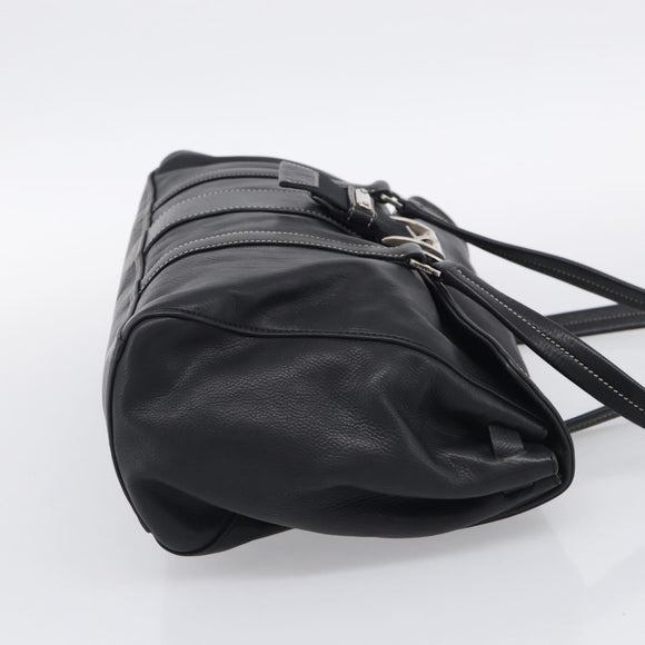 PRADA Shoulder Bag Leather Black Silver Auth am13232V