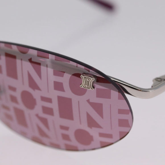 CELINE Logo Pattern Sunglasses metal Col. 579 Purple Gray Auth am13234V