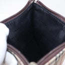BURBERRY Nova Check Clutch Bag Canvas Beige Silver Auth am13236A-14
