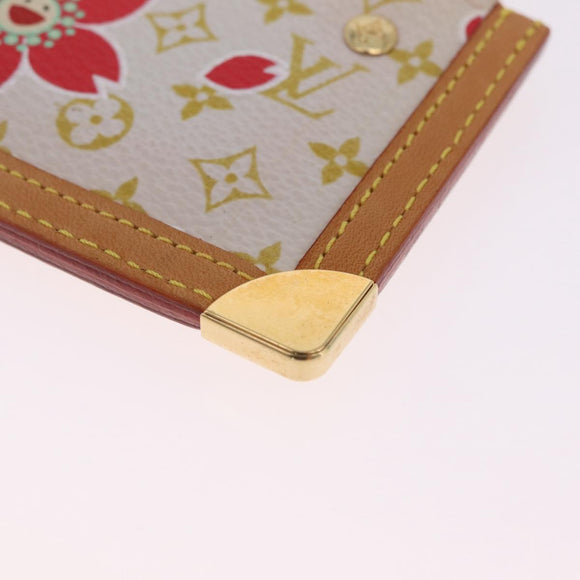 LOUIS VUITTON Monogram Cherry Blossom Pochette Cree Purse Red LV Auth am13239M