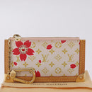 LOUIS VUITTON Monogram Cherry Blossom Pochette Cree Purse Red LV Auth am13239M-21